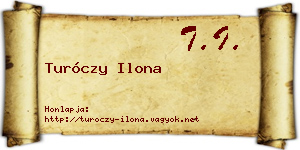 Turóczy Ilona névjegykártya